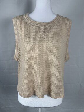 NLT Waffle Knit Sleeveless Top – NT5547 – Size Large NWT